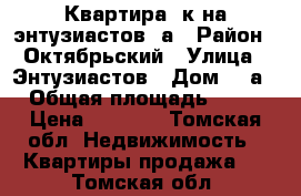 Квартира 2к на энтузиастов 6а › Район ­ Октябрьский › Улица ­ Энтузиастов › Дом ­ 6а › Общая площадь ­ 41 › Цена ­ 1 400 - Томская обл. Недвижимость » Квартиры продажа   . Томская обл.